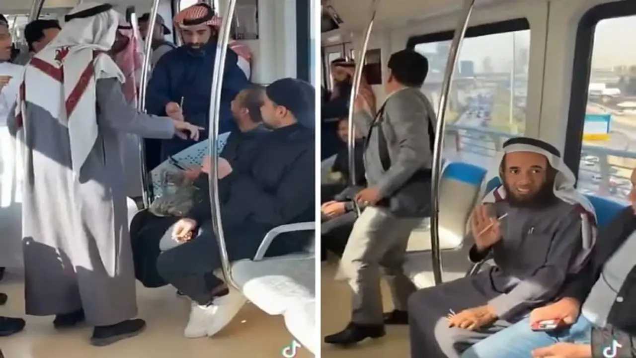 جدل قطار الرياض.. مواطن يوزع المساويك على الركاب بطريقة تثير انقسام المتابعين